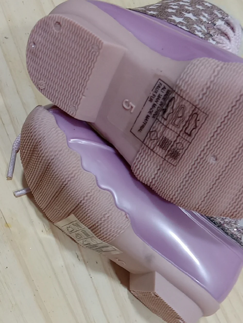 Kids Pink Sparkle Winter Boots with Faux Fur